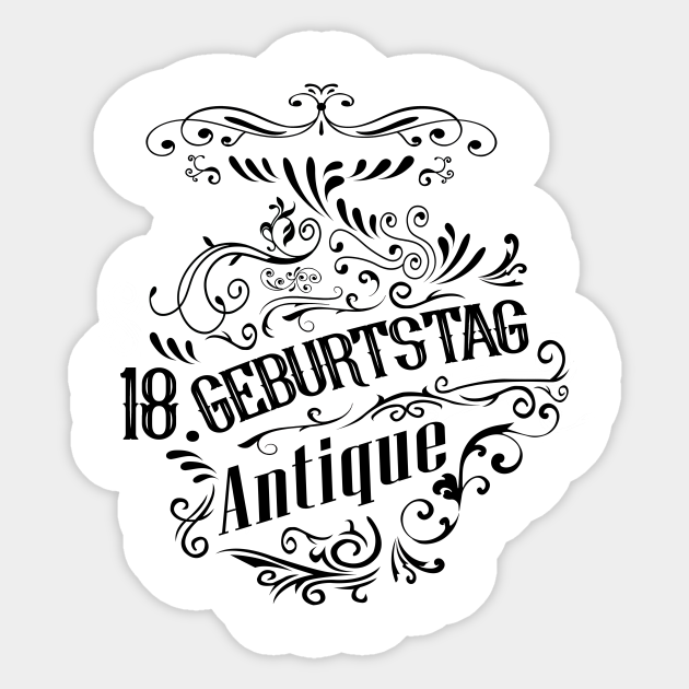 18 Geburtstag Vintage 18 Geburtstag Vintage Sticker TeePublic